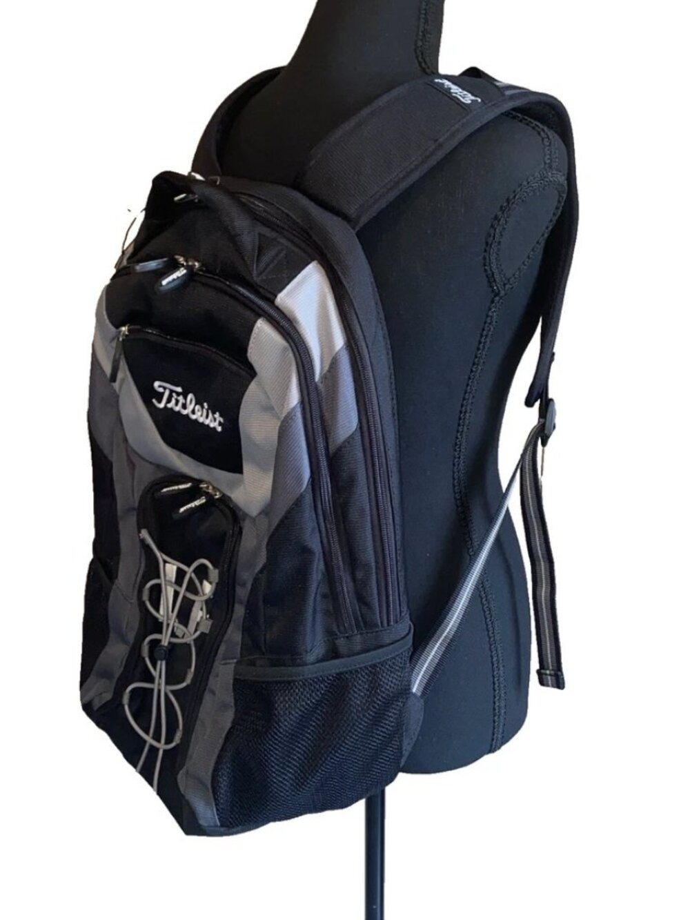 Titleist Players Nylon Backpack Bag Commuter Laptop Travel Golf Black - Picture 2 of 13
